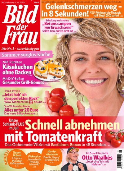 Titelbild der Ausgabe 28/2025 von Bild der Frau. Diese Zeitschrift und viele weitere Frauenzeitschriften als Abo oder epaper bei United Kiosk online kaufen.