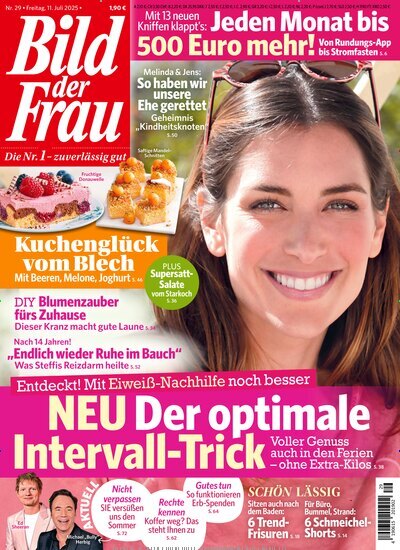 Titelbild der Ausgabe 29/2025 von Bild der Frau. Diese Zeitschrift und viele weitere Frauenzeitschriften als Abo oder epaper bei United Kiosk online kaufen.