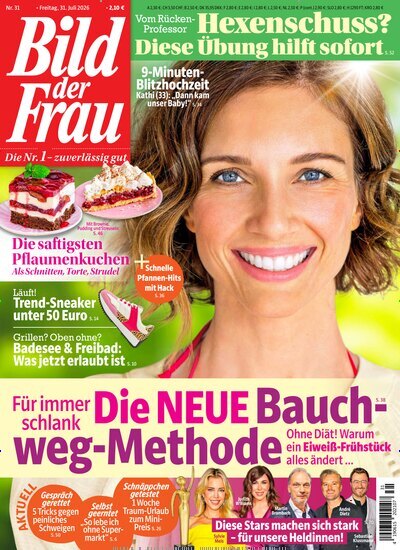 Titelbild der Ausgabe 31/2026 von Bild der Frau. Diese Zeitschrift und viele weitere Frauenzeitschriften als Abo oder epaper bei United Kiosk online kaufen.