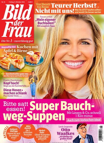 Titelbild der Ausgabe 41/2026 von Bild der Frau. Diese Zeitschrift und viele weitere Frauenzeitschriften als Abo oder epaper bei United Kiosk online kaufen.