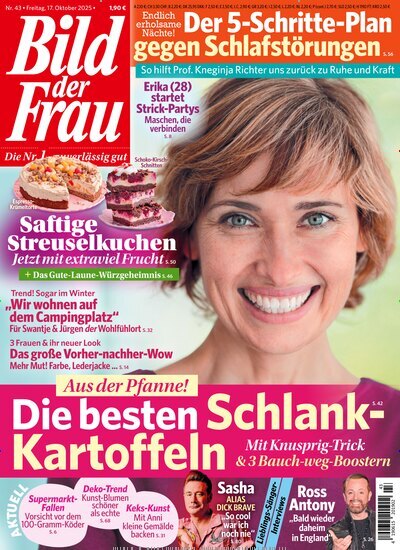 Titelbild der Ausgabe 43/2025 von Bild der Frau. Diese Zeitschrift und viele weitere Frauenzeitschriften als Abo oder epaper bei United Kiosk online kaufen.
