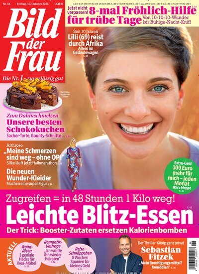 Titelbild der Ausgabe 44/2026 von Bild der Frau. Diese Zeitschrift und viele weitere Frauenzeitschriften als Abo oder epaper bei United Kiosk online kaufen.