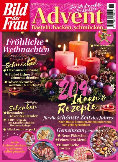 Titelbild der Ausgabe 1/2023 von Bild der Frau Advent. Diese Zeitschrift und viele weitere Kochzeitschriften und Backzeitschriften als Abo oder epaper bei United Kiosk online kaufen.