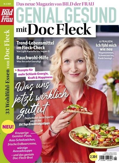 Titelbild der Ausgabe 1/2021 von Bild der Frau Genial Gesund mit Doc Fleck. Diese Zeitschrift und viele weitere Elternzeitschriften und Tierzeitschriften als Abo oder epaper bei United Kiosk online kaufen.