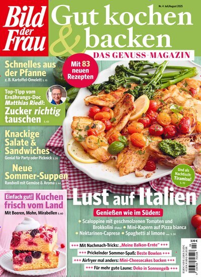 Titelbild der Ausgabe 4/2025 von Bild der Frau - Gut kochen & backen. Diese Zeitschrift und viele weitere Kochzeitschriften und Backzeitschriften als Abo oder epaper bei United Kiosk online kaufen.
