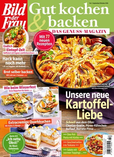 Titelbild der Ausgabe 5/2026 von Bild der Frau - Gut kochen & backen. Diese Zeitschrift und viele weitere Kochzeitschriften und Backzeitschriften als Abo oder epaper bei United Kiosk online kaufen.