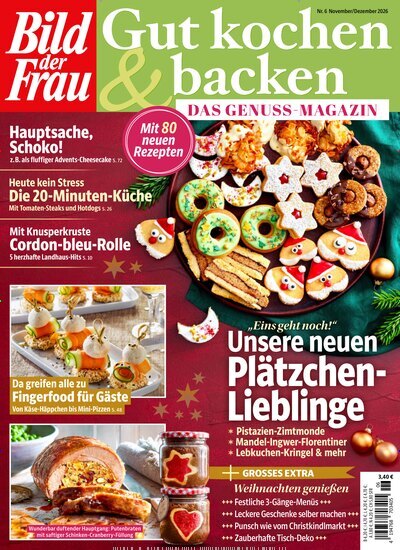 Titelbild der Ausgabe 6/2026 von Bild der Frau - Gut kochen & backen. Diese Zeitschrift und viele weitere Kochzeitschriften und Backzeitschriften als Abo oder epaper bei United Kiosk online kaufen.