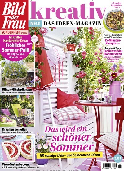 Titelbild der Ausgabe 1/2022 von Bild der Frau kreativ. Diese Zeitschrift und viele weitere Gartenzeitschriften und Wohnzeitschriften als Abo oder epaper bei United Kiosk online kaufen.