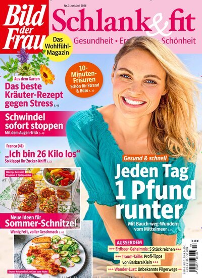 Titelbild der Ausgabe 3/2026 von Bild der Frau - Schlank und fit. Diese Zeitschrift und viele weitere Frauenzeitschriften als Abo oder epaper bei United Kiosk online kaufen.