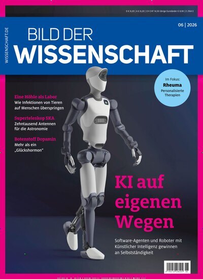 Titelbild der Ausgabe 6/2026 von bild der wissenschaft. Diese Zeitschrift und viele weitere Reisemagazine, Freizeitmagazine und Wissensmagazine als Abo oder epaper bei United Kiosk online kaufen.