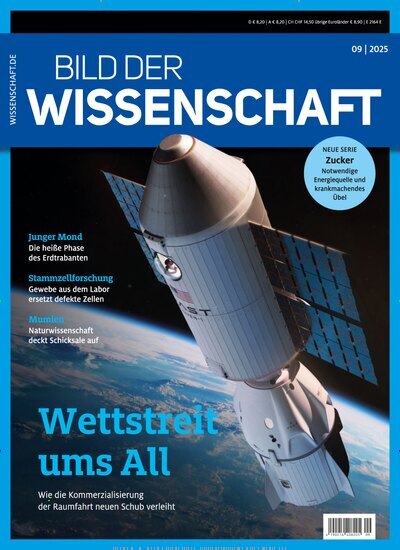 Titelbild der Ausgabe 9/2025 von bild der wissenschaft. Diese Zeitschrift und viele weitere Reisemagazine, Freizeitmagazine und Wissensmagazine als Abo oder epaper bei United Kiosk online kaufen.