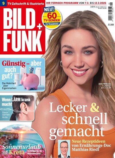 Titelbild der Ausgabe 9/2026 von Bild + Funk. Diese Zeitschrift und viele weitere Programmzeitschriften als Abo oder epaper bei United Kiosk online kaufen.