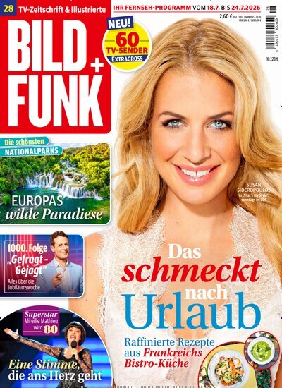 Titelbild der Ausgabe 28/2026 von Bild + Funk. Diese Zeitschrift und viele weitere Programmzeitschriften als Abo oder epaper bei United Kiosk online kaufen.