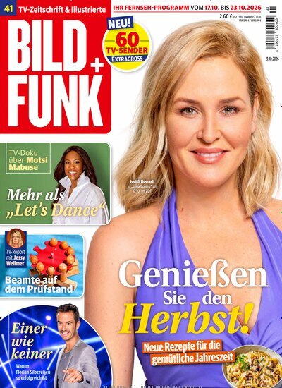 Titelbild der Ausgabe 41/2026 von Bild + Funk. Diese Zeitschrift und viele weitere Programmzeitschriften als Abo oder epaper bei United Kiosk online kaufen.