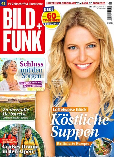 Titelbild der Ausgabe 42/2026 von Bild + Funk. Diese Zeitschrift und viele weitere Programmzeitschriften als Abo oder epaper bei United Kiosk online kaufen.