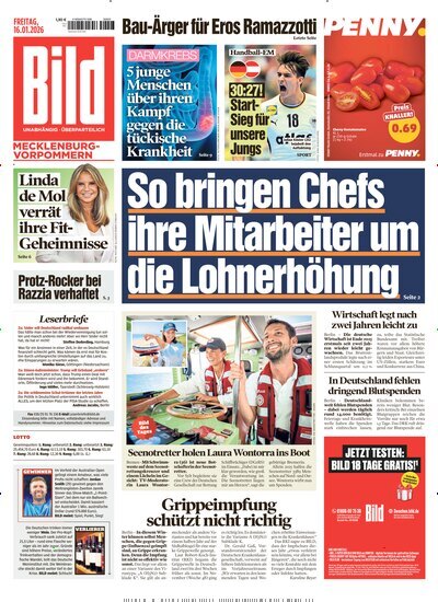 Titelbild der Ausgabe 13/2026 von BILD Mecklenburg-Vorpommern. Diese Zeitschrift und viele weitere Zeitungsabos als Abo oder epaper bei United Kiosk online kaufen.