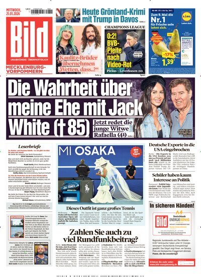 Titelbild der Ausgabe 17/2026 von BILD Mecklenburg-Vorpommern. Diese Zeitschrift und viele weitere Zeitungsabos als Abo oder epaper bei United Kiosk online kaufen.