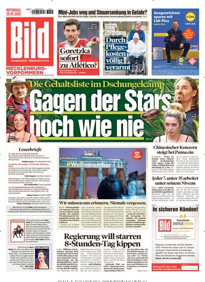 Titelbild der Ausgabe 23/2026 von BILD Mecklenburg-Vorpommern. Diese Zeitschrift und viele weitere Zeitungsabos als Abo oder epaper bei United Kiosk online kaufen.