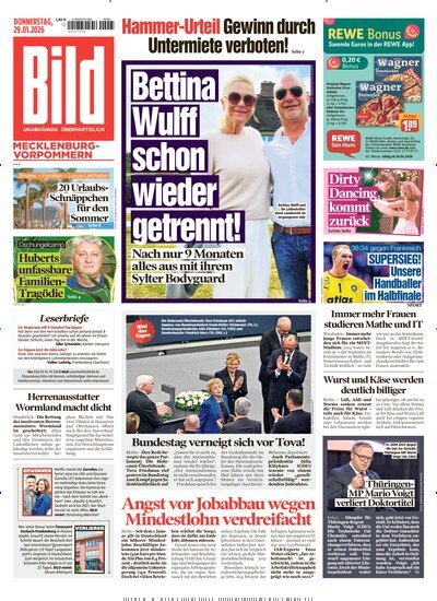 Titelbild der Ausgabe 24/2026 von BILD Mecklenburg-Vorpommern. Diese Zeitschrift und viele weitere Zeitungsabos als Abo oder epaper bei United Kiosk online kaufen.