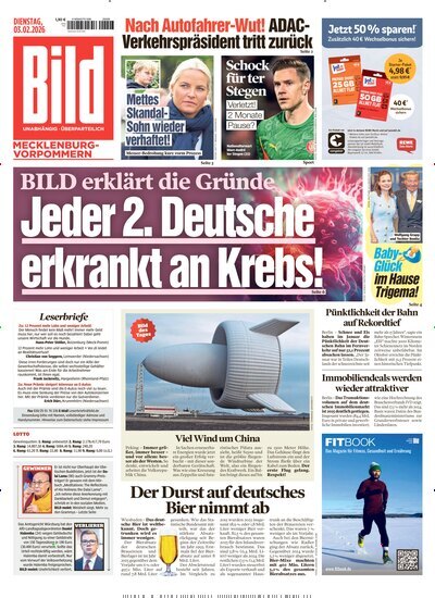 Titelbild der Ausgabe 28/2026 von BILD Mecklenburg-Vorpommern. Diese Zeitschrift und viele weitere Zeitungsabos als Abo oder epaper bei United Kiosk online kaufen.