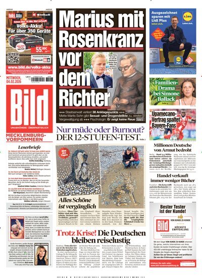 Titelbild der Ausgabe 29/2026 von BILD Mecklenburg-Vorpommern. Diese Zeitschrift und viele weitere Zeitungsabos als Abo oder epaper bei United Kiosk online kaufen.