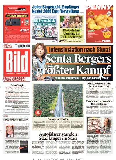 Titelbild der Ausgabe 31/2026 von BILD Mecklenburg-Vorpommern. Diese Zeitschrift und viele weitere Zeitungsabos als Abo oder epaper bei United Kiosk online kaufen.