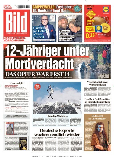 Titelbild der Ausgabe 32/2026 von BILD Mecklenburg-Vorpommern. Diese Zeitschrift und viele weitere Zeitungsabos als Abo oder epaper bei United Kiosk online kaufen.