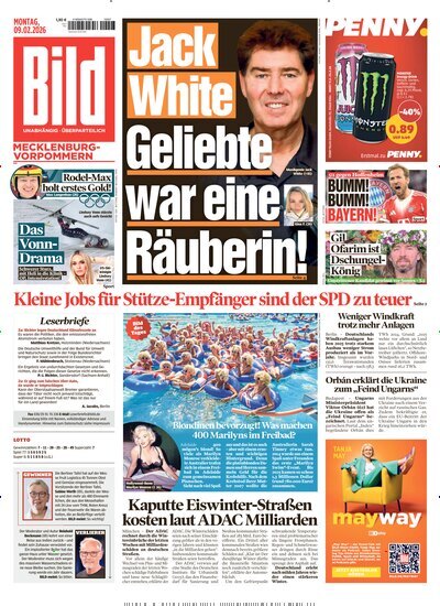 Titelbild der Ausgabe 33/2026 von BILD Mecklenburg-Vorpommern. Diese Zeitschrift und viele weitere Zeitungsabos als Abo oder epaper bei United Kiosk online kaufen.