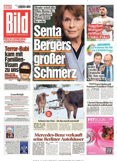 Titelbild der Ausgabe 110/2026 von BILD Mecklenburg-Vorpommern. Diese Zeitschrift und viele weitere Zeitungsabos als Abo oder epaper bei United Kiosk online kaufen.