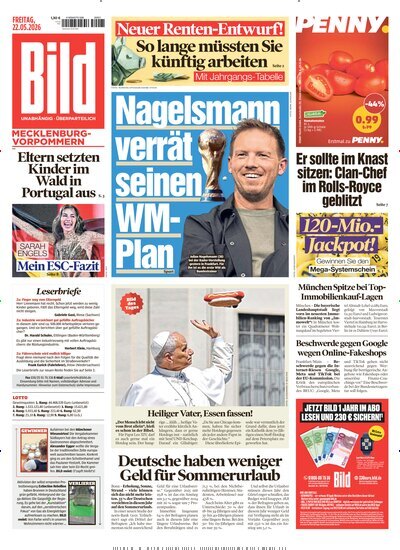 Titelbild der Ausgabe 117/2026 von BILD Mecklenburg-Vorpommern. Diese Zeitschrift und viele weitere Zeitungsabos als Abo oder epaper bei United Kiosk online kaufen.