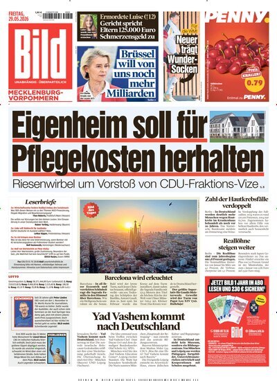 Titelbild der Ausgabe 122/2026 von BILD Mecklenburg-Vorpommern. Diese Zeitschrift und viele weitere Zeitungsabos als Abo oder epaper bei United Kiosk online kaufen.