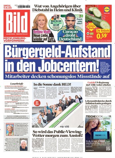 Titelbild der Ausgabe 135/2026 von BILD Mecklenburg-Vorpommern. Diese Zeitschrift und viele weitere Zeitungsabos als Abo oder epaper bei United Kiosk online kaufen.