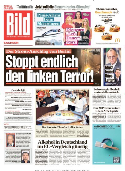 Titelbild der Ausgabe 4/2026 von BILD Sachsen. Diese Zeitschrift und viele weitere Zeitungsabos als Abo oder epaper bei United Kiosk online kaufen.