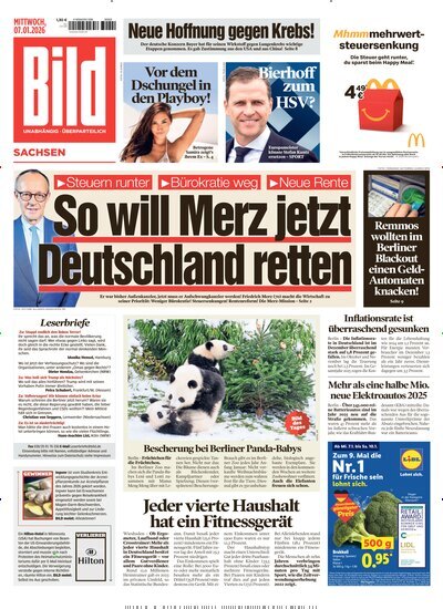 Titelbild der Ausgabe 5/2026 von BILD Sachsen. Diese Zeitschrift und viele weitere Zeitungsabos als Abo oder epaper bei United Kiosk online kaufen.