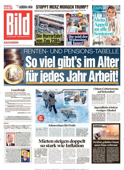 Titelbild der Ausgabe 16/2026 von BILD Sachsen. Diese Zeitschrift und viele weitere Zeitungsabos als Abo oder epaper bei United Kiosk online kaufen.