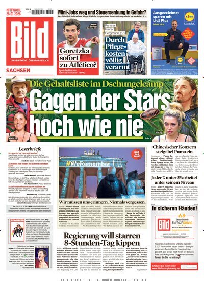 Titelbild der Ausgabe 23/2026 von BILD Sachsen. Diese Zeitschrift und viele weitere Zeitungsabos als Abo oder epaper bei United Kiosk online kaufen.