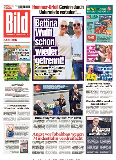 Titelbild der Ausgabe 24/2026 von BILD Sachsen. Diese Zeitschrift und viele weitere Zeitungsabos als Abo oder epaper bei United Kiosk online kaufen.