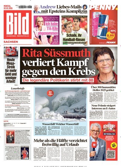 Titelbild der Ausgabe 27/2026 von BILD Sachsen. Diese Zeitschrift und viele weitere Zeitungsabos als Abo oder epaper bei United Kiosk online kaufen.