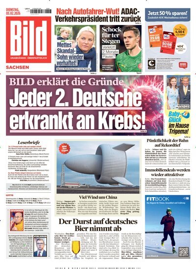 Titelbild der Ausgabe 28/2026 von BILD Sachsen. Diese Zeitschrift und viele weitere Zeitungsabos als Abo oder epaper bei United Kiosk online kaufen.