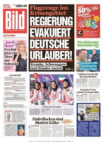 Titelbild der Ausgabe 52/2026 von BILD Sachsen. Diese Zeitschrift und viele weitere Zeitungsabos als Abo oder epaper bei United Kiosk online kaufen.