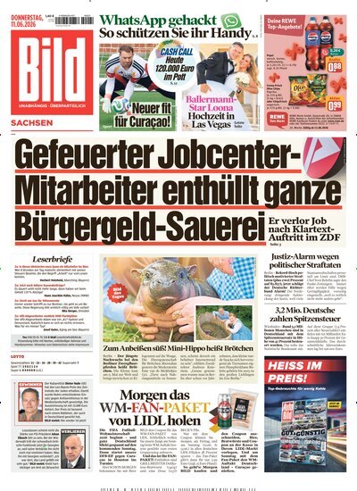 Titelbild der Ausgabe 133/2026 von BILD Sachsen. Diese Zeitschrift und viele weitere Zeitungsabos als Abo oder epaper bei United Kiosk online kaufen.