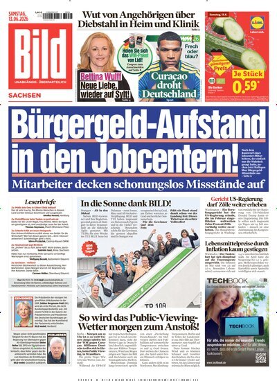 Titelbild der Ausgabe 135/2026 von BILD Sachsen. Diese Zeitschrift und viele weitere Zeitungsabos als Abo oder epaper bei United Kiosk online kaufen.