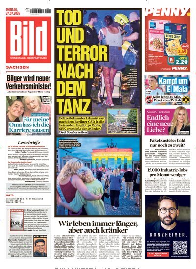 Titelbild der Ausgabe 172/2026 von BILD Sachsen. Diese Zeitschrift und viele weitere Zeitungsabos als Abo oder epaper bei United Kiosk online kaufen.