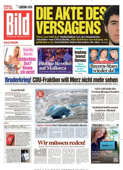 Titelbild der Ausgabe 173/2026 von BILD Sachsen. Diese Zeitschrift und viele weitere Zeitungsabos als Abo oder epaper bei United Kiosk online kaufen.