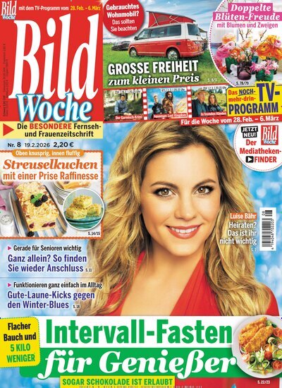 Titelbild der Ausgabe 8/2026 von Bildwoche. Diese Zeitschrift und viele weitere Programmzeitschriften als Abo oder epaper bei United Kiosk online kaufen.