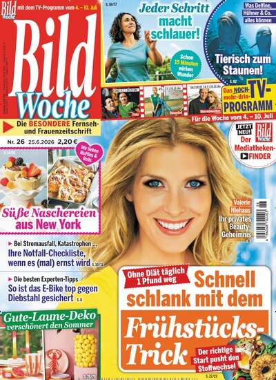 Titelbild der Ausgabe 26/2026 von Bildwoche. Diese Zeitschrift und viele weitere Programmzeitschriften als Abo oder epaper bei United Kiosk online kaufen.