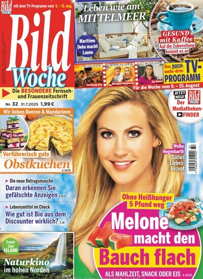 Titelbild der Ausgabe 32/2025 von Bildwoche. Diese Zeitschrift und viele weitere Programmzeitschriften als Abo oder epaper bei United Kiosk online kaufen.