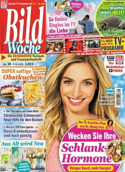 Titelbild der Ausgabe 38/2025 von Bildwoche. Diese Zeitschrift und viele weitere Programmzeitschriften als Abo oder epaper bei United Kiosk online kaufen.