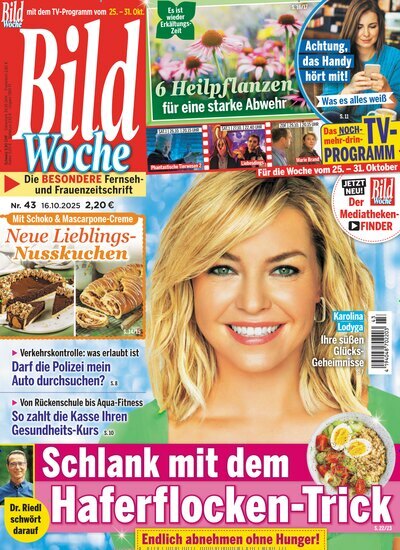 Titelbild der Ausgabe 43/2025 von Bildwoche. Diese Zeitschrift und viele weitere Programmzeitschriften als Abo oder epaper bei United Kiosk online kaufen.