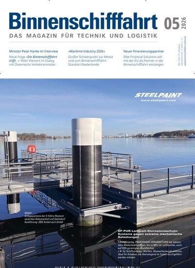 Titelbild der Ausgabe 5/2026 von Binnenschifffahrt. Diese Zeitschrift und viele weitere Logistikmagazine und Medienmagazine als Abo oder epaper bei United Kiosk online kaufen.